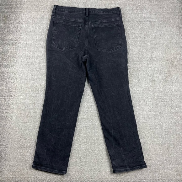 J Crew Essential Straight Distressed Black Jeans - Picture 4 of 12